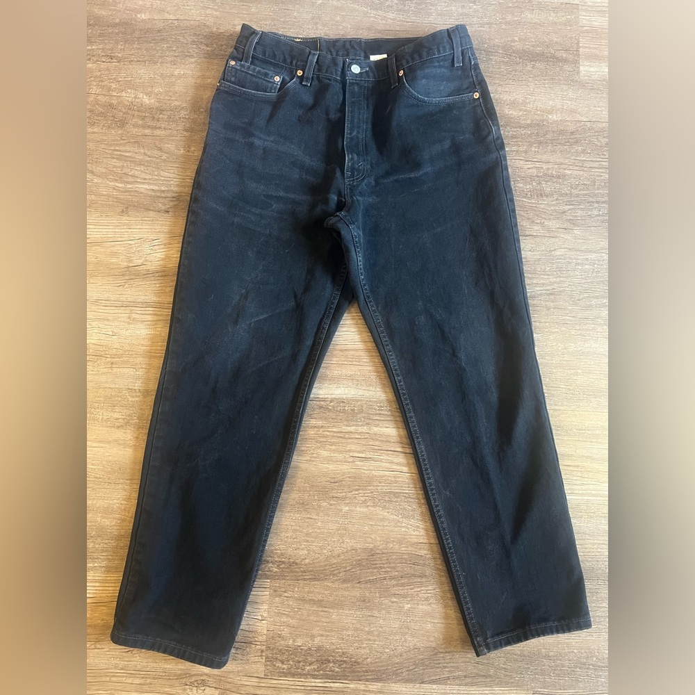 Levis Strauss 550-0260 Vintage Black Jeans Size 36x32 Made‎ in USA  A7